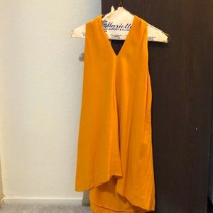 Forever 21 mustard high neck short dress